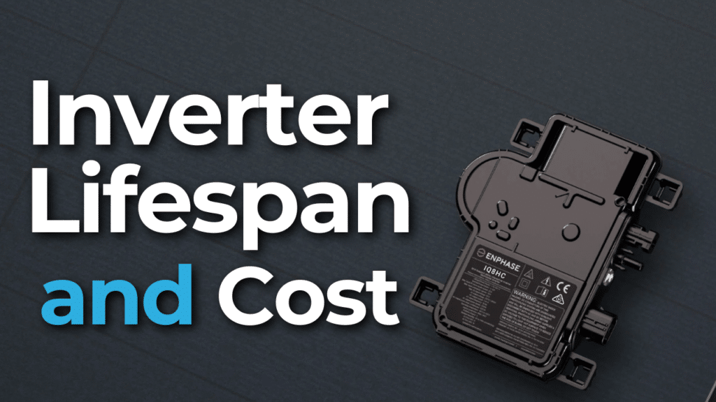 A close-up of an inverter device with the text "Inverter Lifespan and Cost" on the left side.